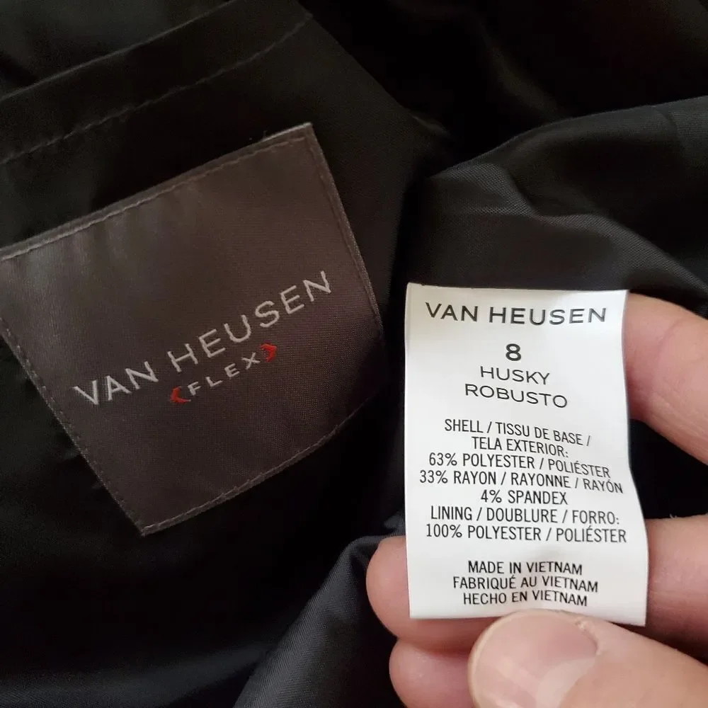 Van Heusen Boys' Flex Stretch Suit Jacket 8 husky